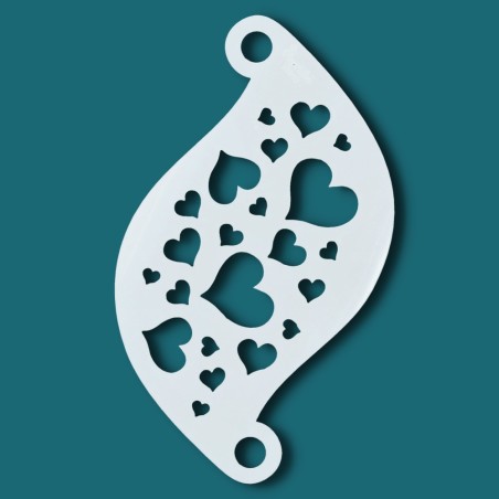 Schminksjabloon voor details | Superstar Facepaint Stencil - hearts SJ-77002