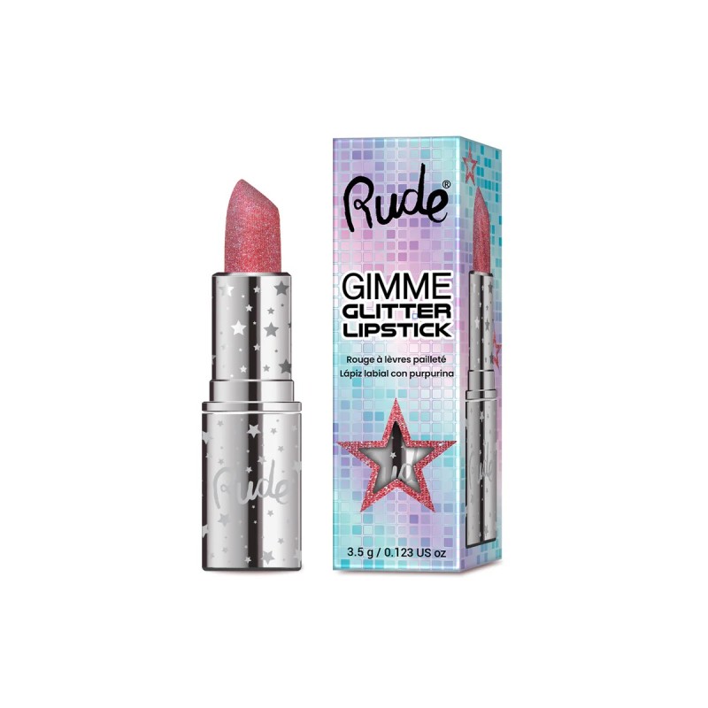 Gimme Glitter Lipstick geeft intense kleur met een schitterende glitterfinish, waardoor je lippen met één swipe direct opvallen!