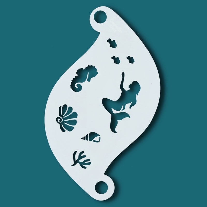Schminksjabloon voor details | Superstar Facepaint Stencil - Mermaid  SJ-77078