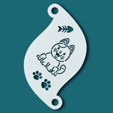 Schminksjabloon voor details | Superstar Facepaint  Stencil - Cute Cat  SJ-77050
