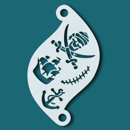 Schminksjabloon voor details | Superstar Facepaint  Stencil - Pirate   SJ-77063