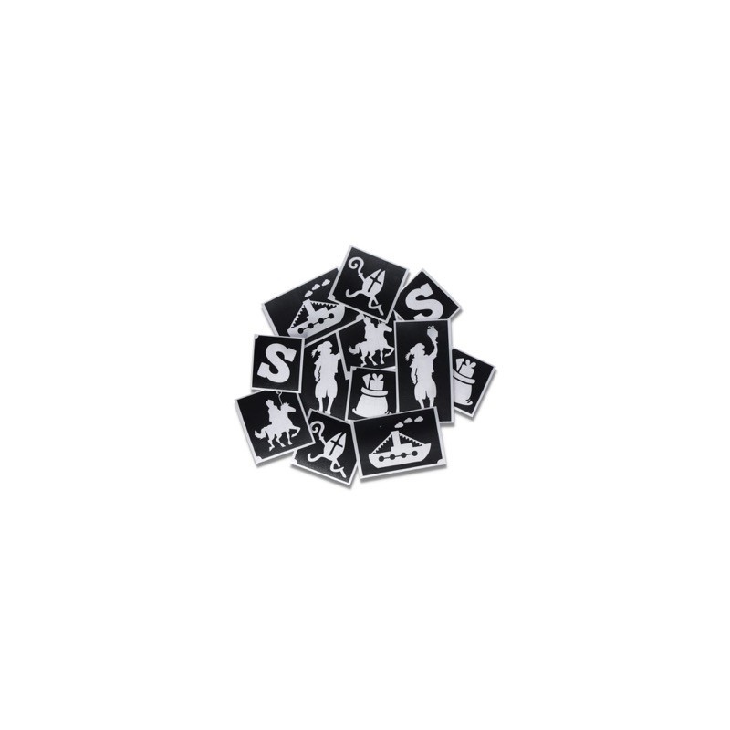 Superstar Glitter Tattoo Stencils | Sinterklaas | Noddies