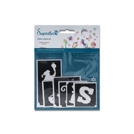 Superstar Glitter Tattoo Stencils | Sinterklaas | Noddies